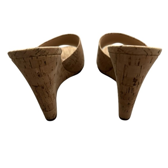 NEW Veronica Beard Dali Cork Wedge Sandal Mules 10.5 Neutral Minimalist - Picture 11 of 13